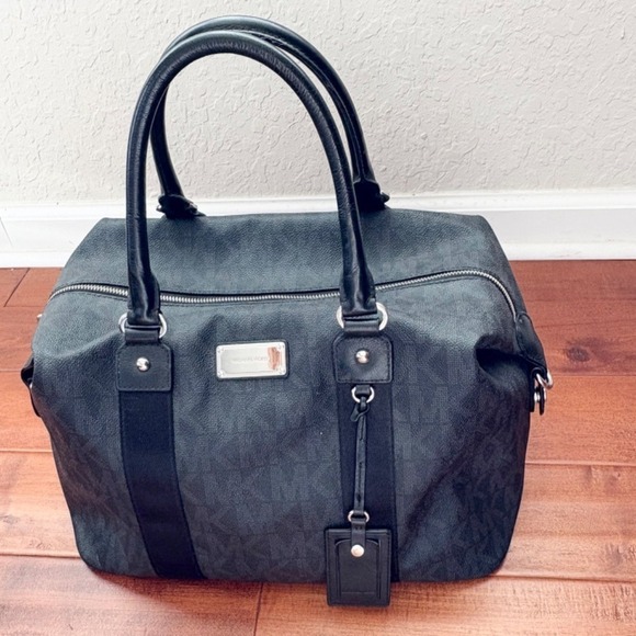 Michael Kors Handbags - Michael Kors Duffle Bag Monogram Logo Travel, Womens Large Black